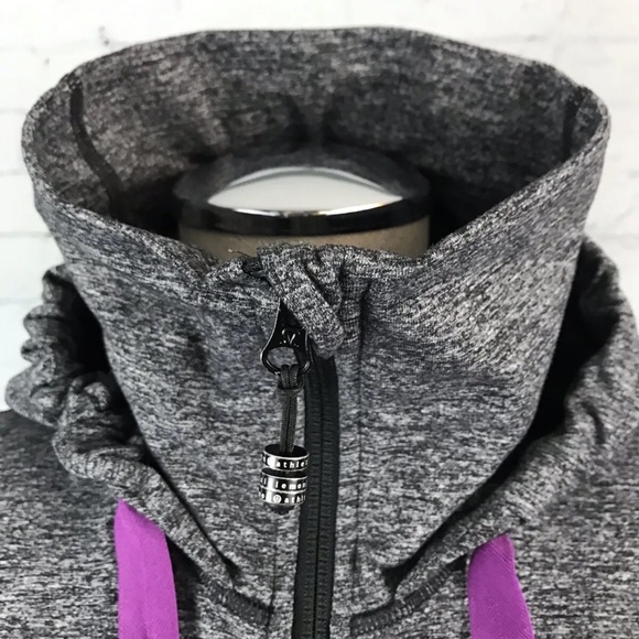 Lululemon Stride Jacket Purple Heathered  Marl GrayFull Zip Hoodie Jacket - Picture 2 of 8